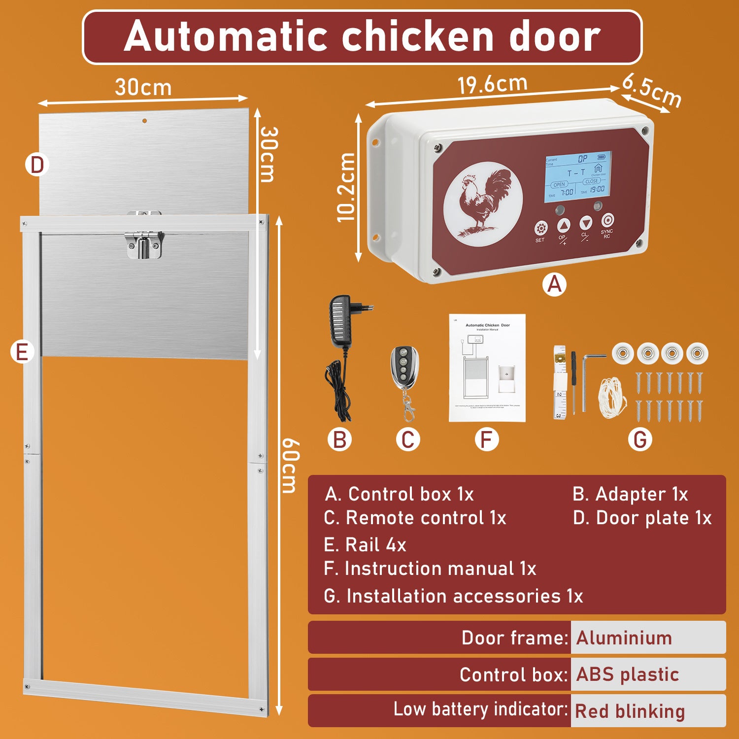 Porte Automatique Poulailler, Porte de Poulailler Automatique Etanche