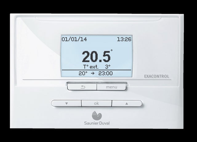 Thermostat d'Ambiance Sans Fil Modulant Programmable Exacontrol E7R C-B Saunier Duval