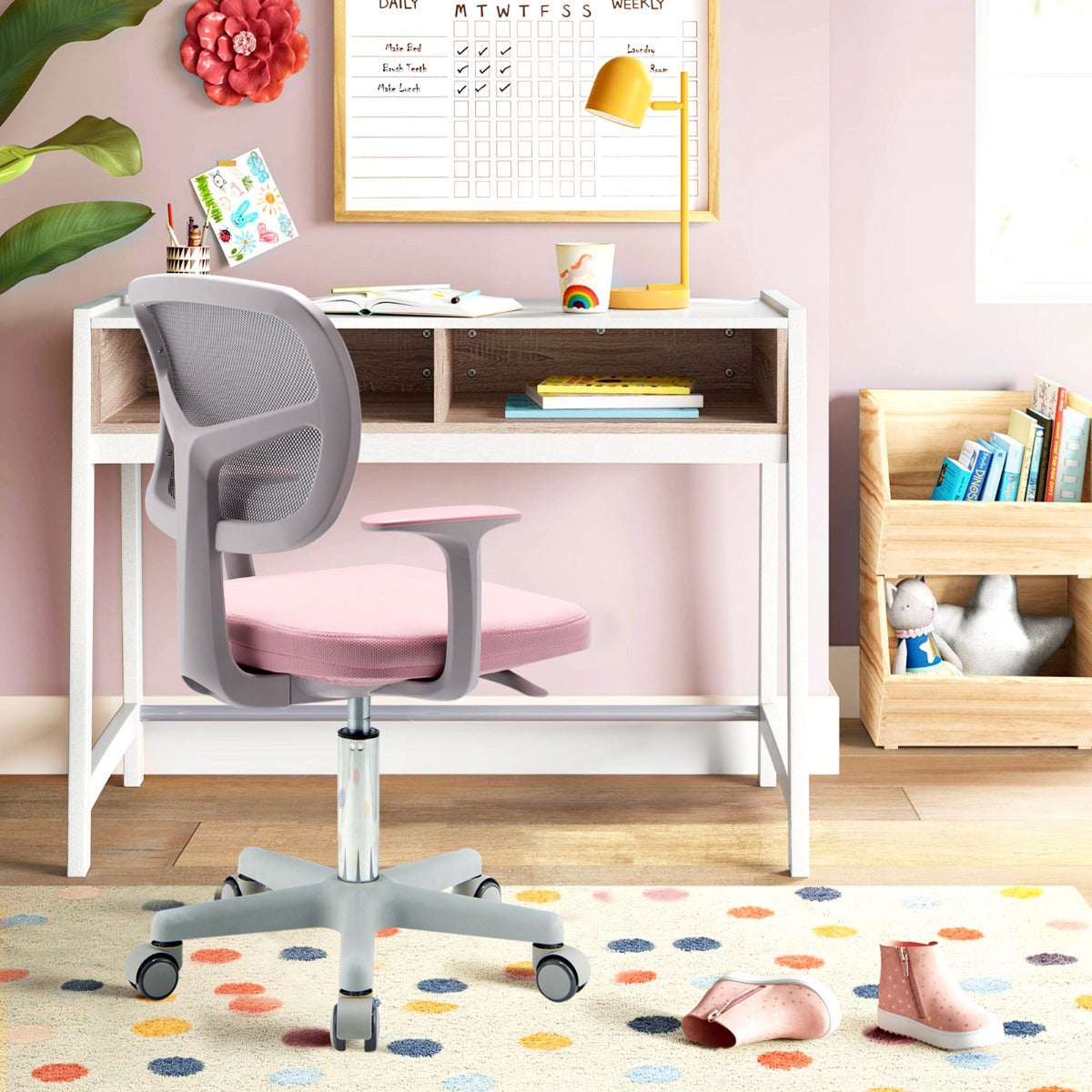 ARTOFIS Chaise Bureau Enfant avec Hauteur Réglable - Chaise de Bureau Enfant en Microfibre avec Mousse Ergonomique - Capacité de Charge de 120 kg, 5 Roues (Jaune ARTOFIS Chaise Bureau Enfant avec Hauteur Réglable - Chaise de Bureau Enfant en Microfibre avec Mousse Ergonomique - Capacité de Charge de 120 kg, 5 Roues (Jaune