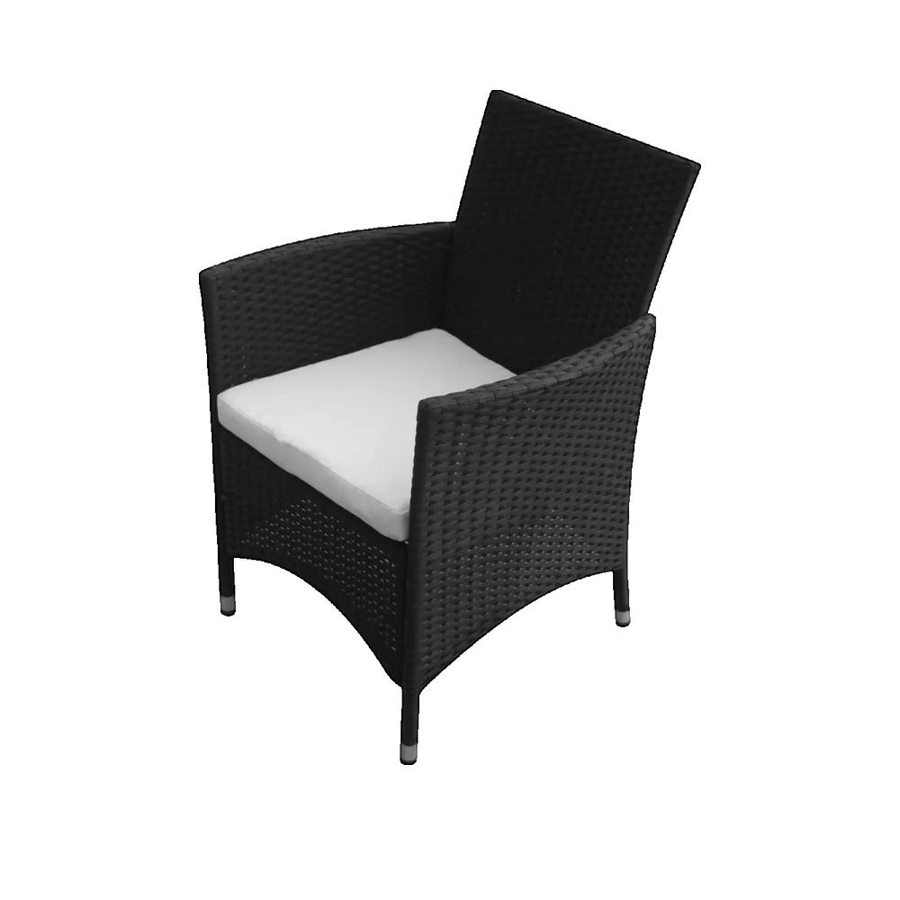 Zestaw mebli ogrodowych vidaXL design z czarnej żywicy lekki i wytrzymały