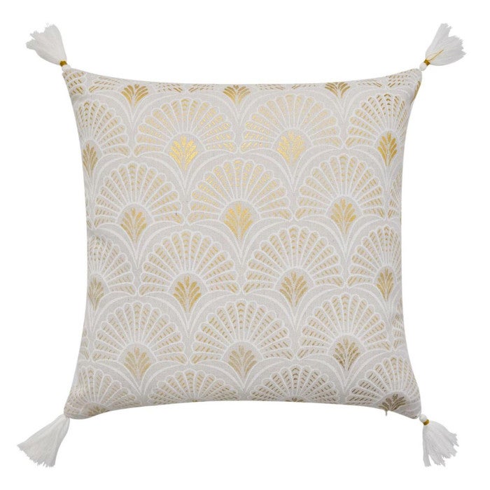 Coussin de sol 60x60 cm métallisé Alianor bleu coton | Leroy Merlin