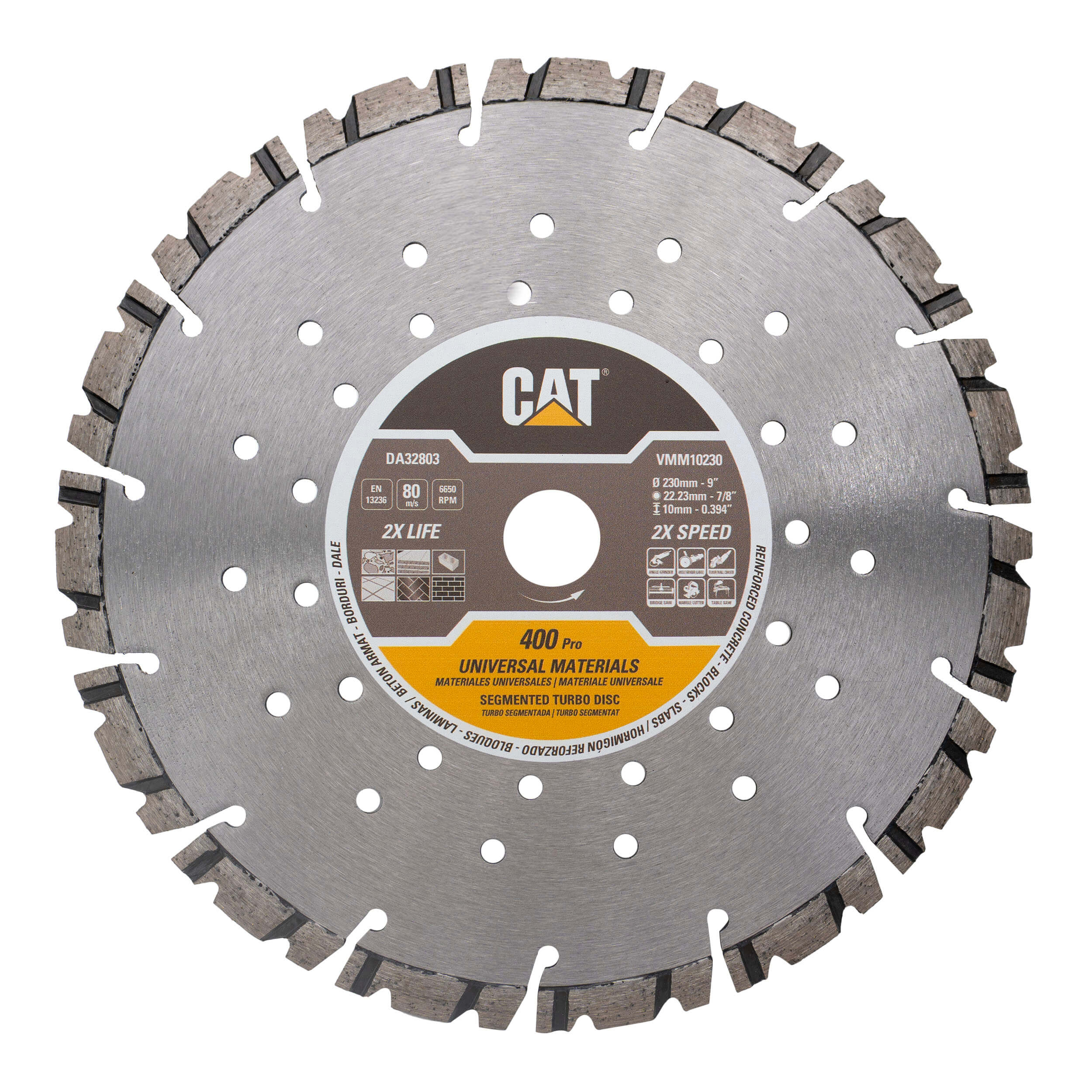 Disc diamantat CAT pentru materiale dure, 230 mm, 400 PRO, Model DA32803