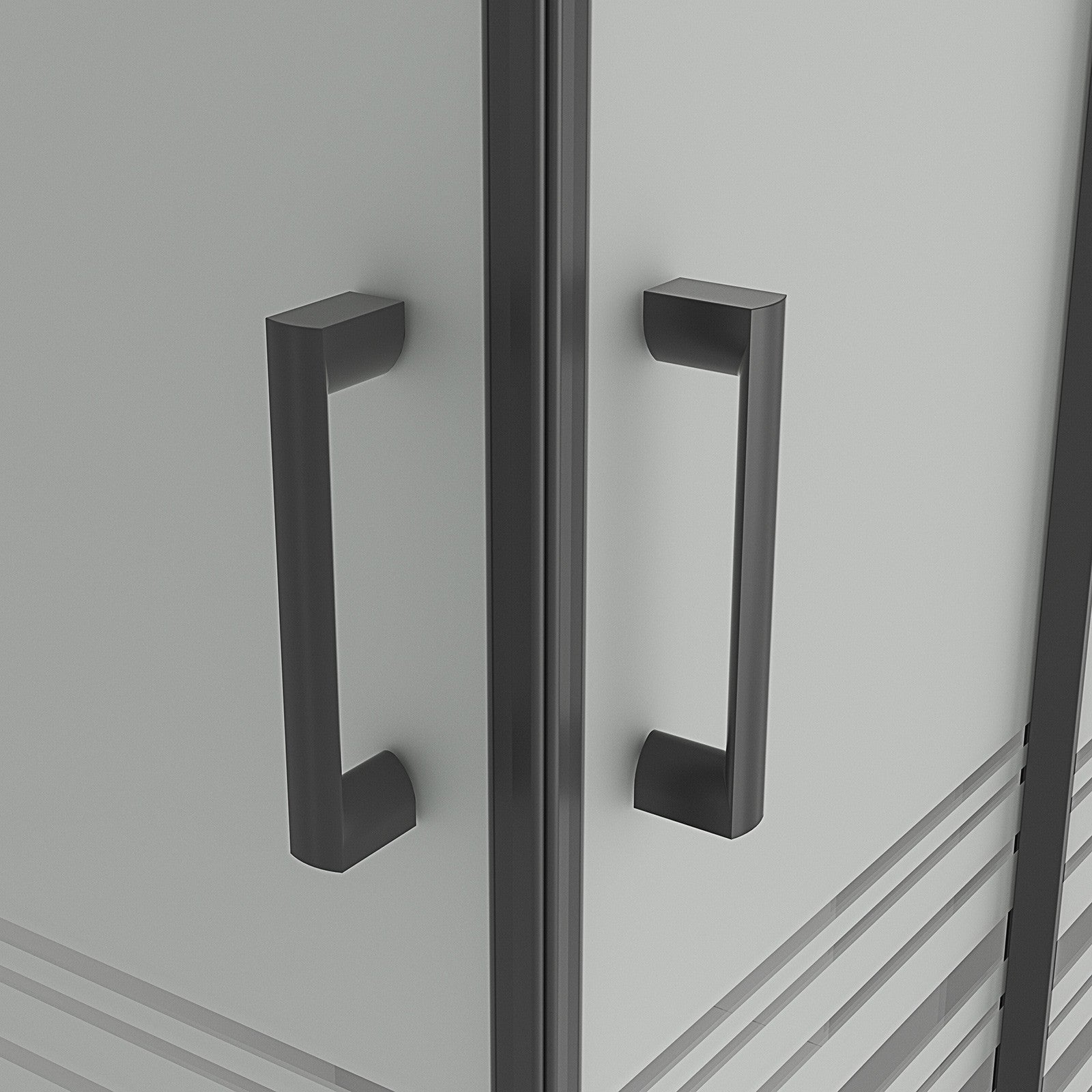 LANABLACK Cabine de douche H 180 cm porte coulissante semi-opaque 75 x 80 cm - 6