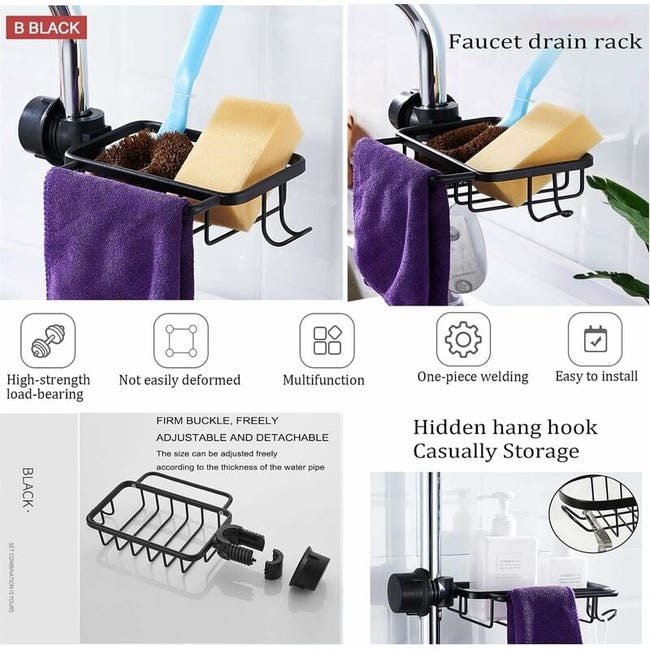 Set Di 2 Portaspugna, Lavello Scolapiatti, Lavello Rack, Sella Caddy Spazzola Sapone Bagno Set Di 2 Portaspugna, Lavello Scolapiatti, Lavello Rack, Sella Caddy Spazzola Sapone Bagno