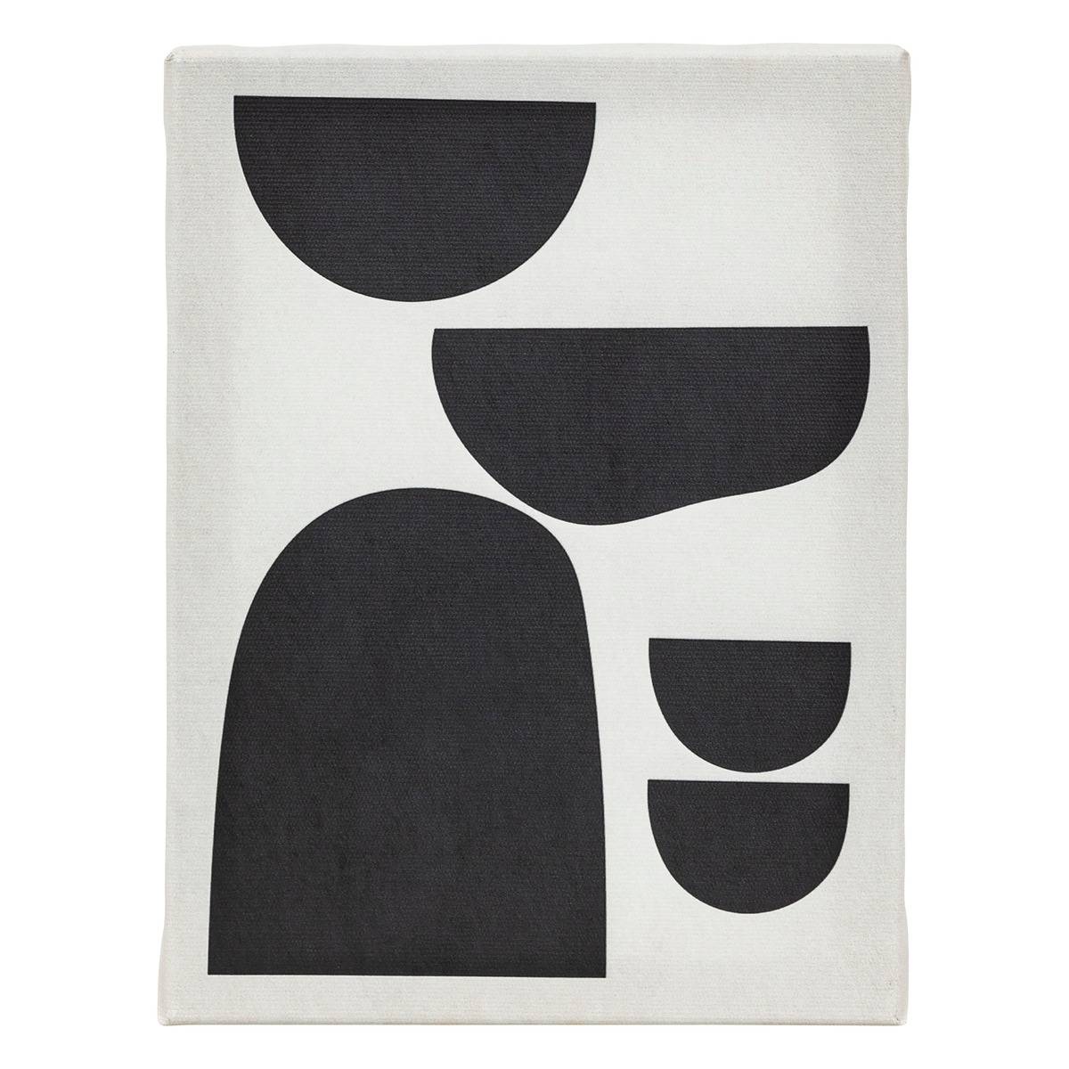 Lot de 5 toiles imprimées Cynthia noir et blanc 15x20/25x25cm - Atmosphera créateur d'intérieur - 5