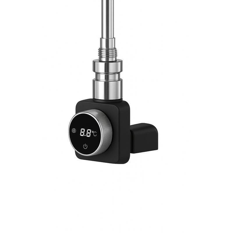 Grzałka elektryczna do grzejnika łazienkowego PREMIO 600W czarna z maskownicą LUXRAD