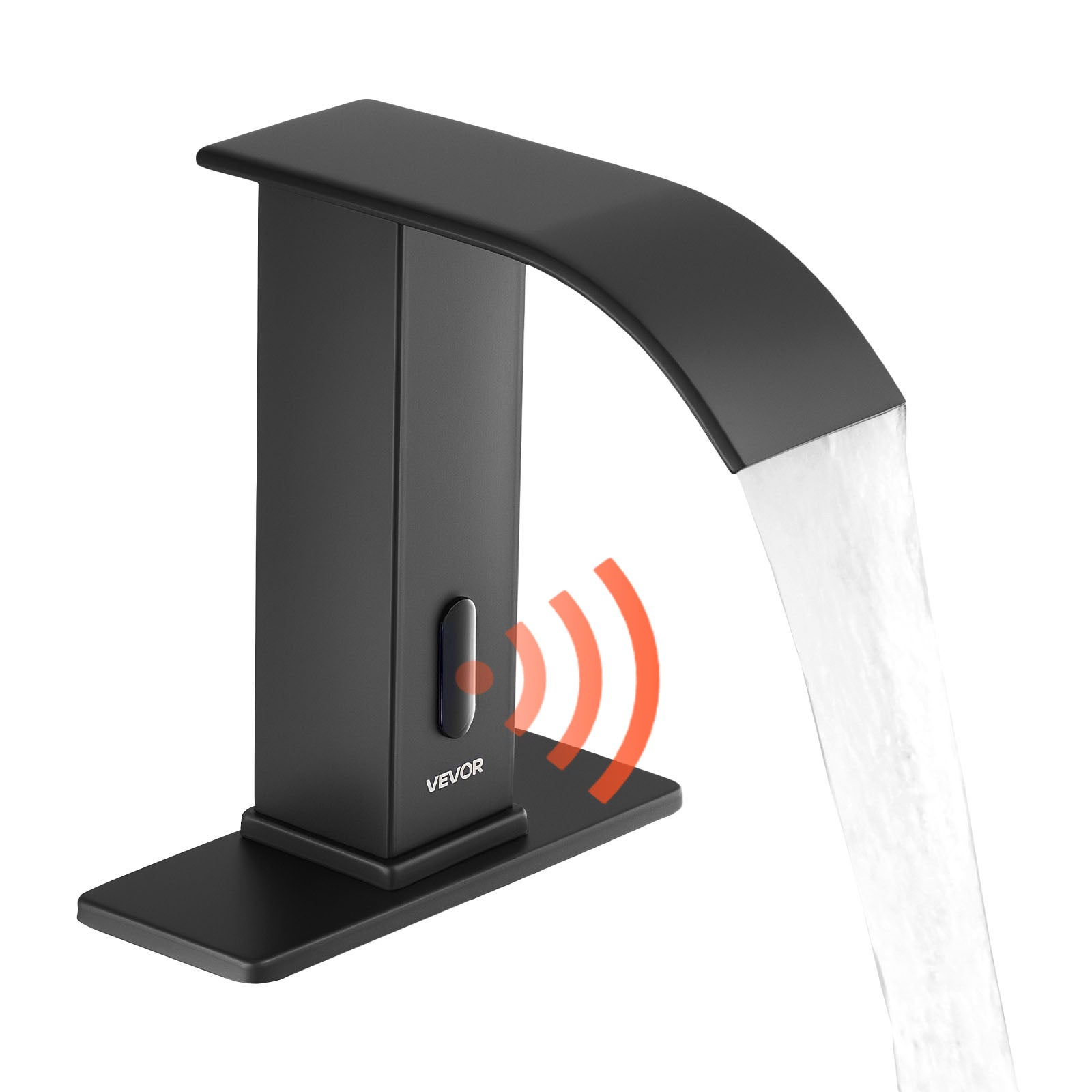 Bezdotykowa bateria umywalkowa VEVOR czujnikowa czarna stal nierdzewna model G234