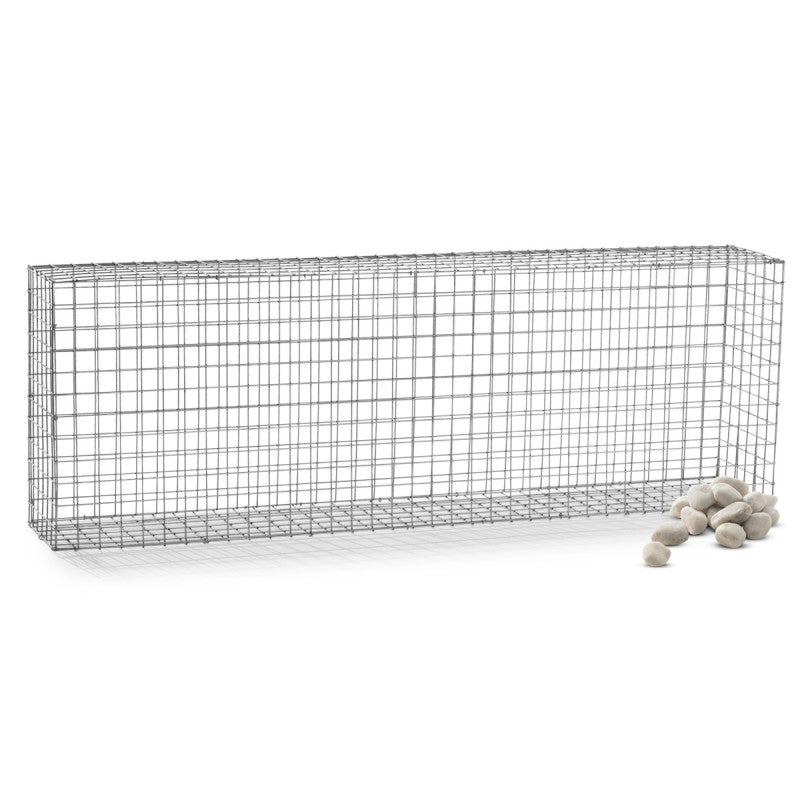 Gabion acier galvanisé L180 x H60 x Pr.30 cm tirants et crampons inclus - 2
