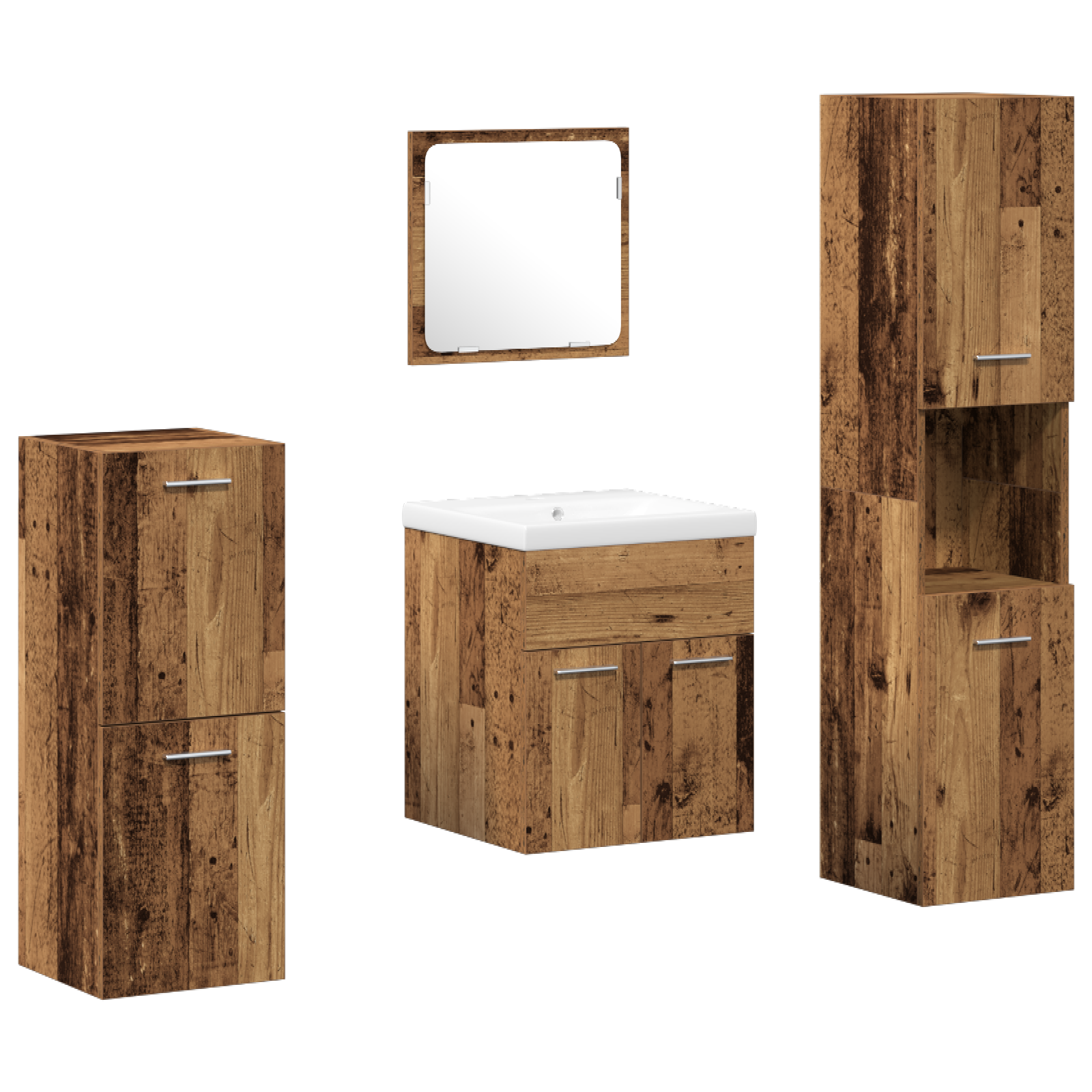 Ensemble De Meubles De Salle De Bain 5 Pièces En Bois De Manguier Massif Comfortxl 94819117