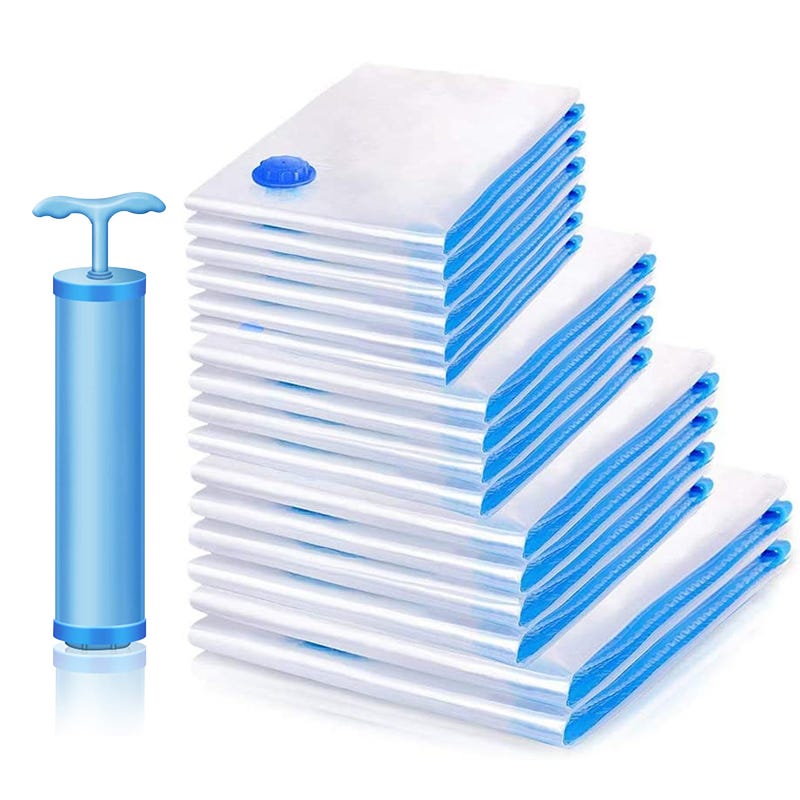 Bolsas de almacenamiento al vacío para ropa de cama, almohada