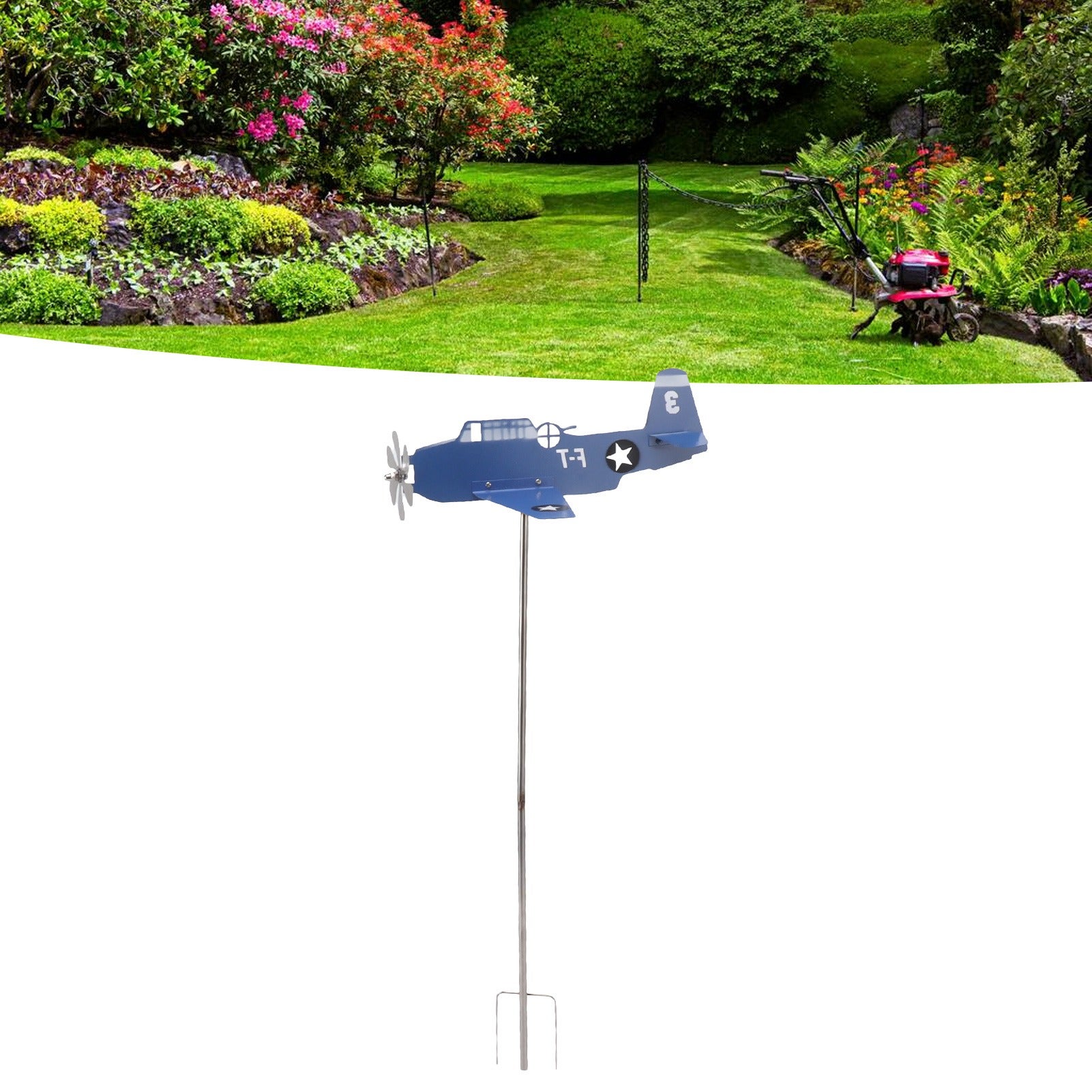 Kixolazr Girouette Décorative 4 Moulinets Rotatifs Anti-Oiseaux Pour Jardin - Arc-en-Ciel