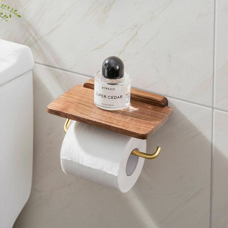 Porte-rouleau de papier toilette Porte-papier toilette mural sans perforation Boîte à papier toilette Porte-papier toilette pour téléphone portable - 2