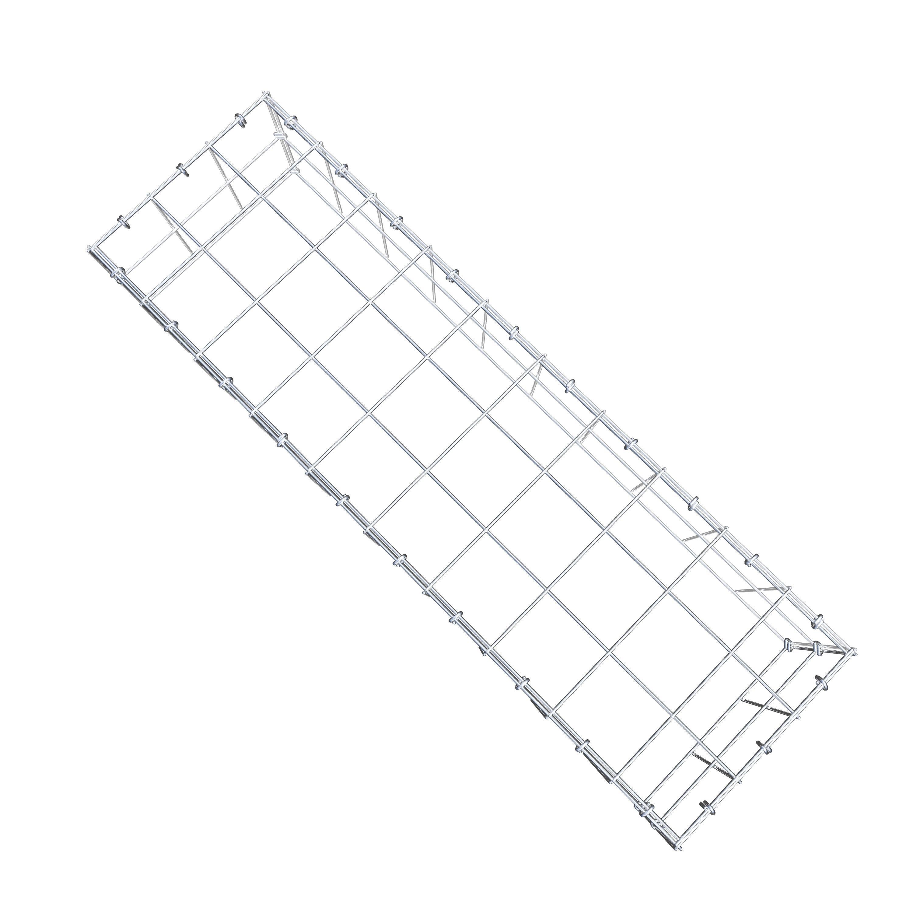 Gavión para apilar en acero galvanizado 100x20x30cm (LxAxP), malla 10 x 10cm, Anillo en C, sin rejilla inferior - 8