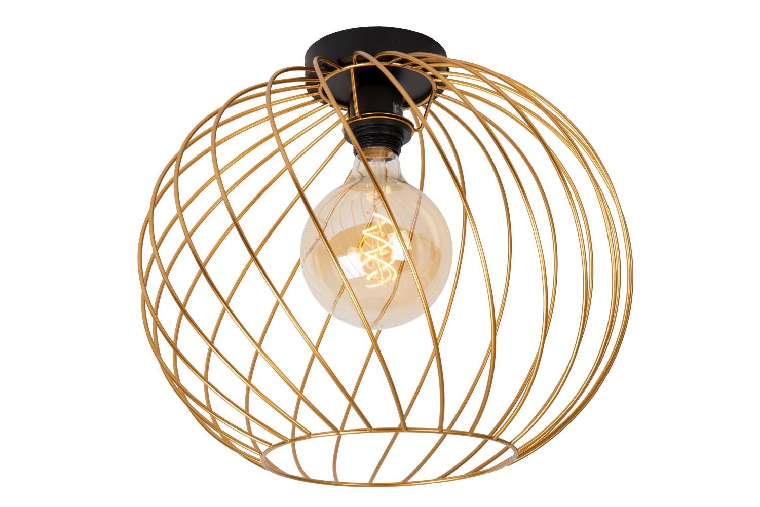 Lampa sufitowa DANZA złoto-odcienie złota-czarna 1xE27x40W metal wym:35x40x40cm IP20 Lucide