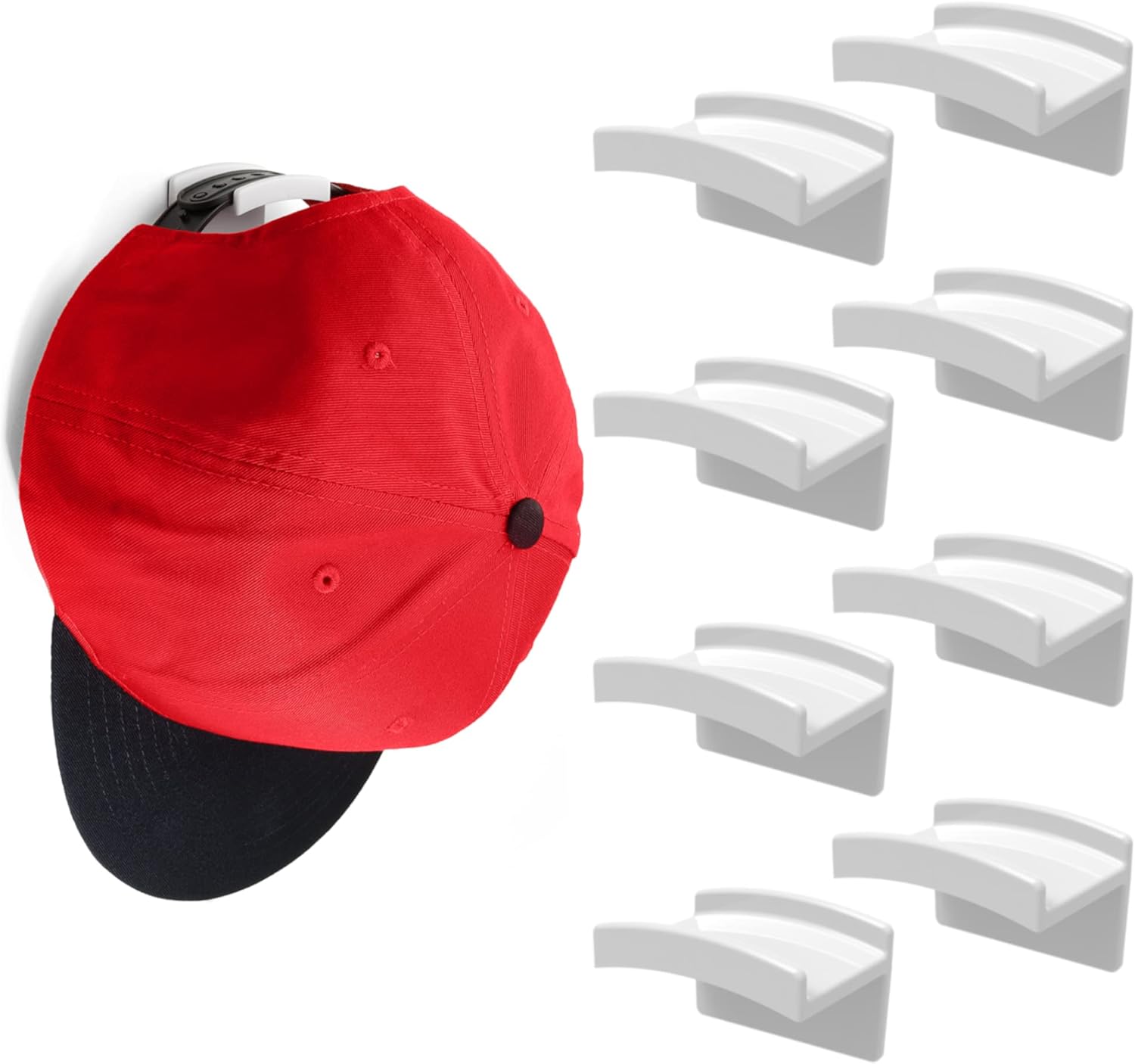 Samoprzylepne haczyki na kapelusze do powieszenia na ścianie sztuk białe minimalistyczny design wieszaka na kapelusze bez wiercenia mocne wieszaki