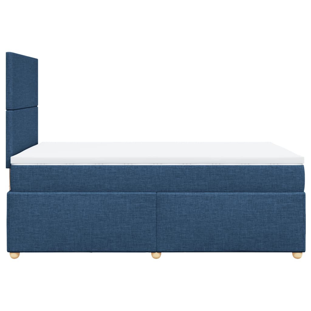 Maison Exclusive - Sommier à lattes de lit avec matelas Bleu 120x200 cm Tissu - 5