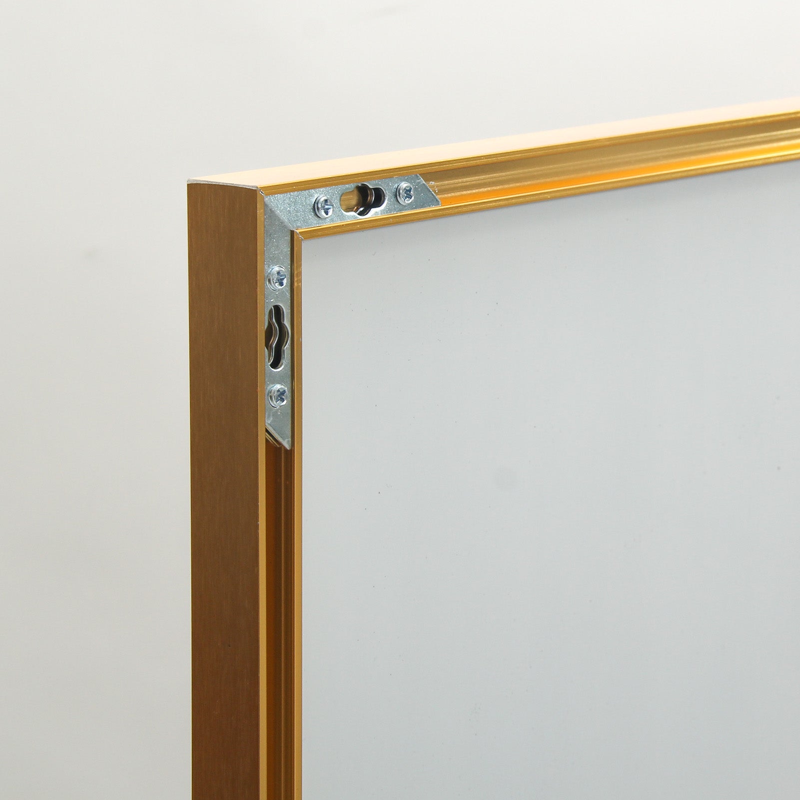 Miroir sur pied classique 162x53 cm - Grand Miroir rectangulaire - Cadre en Aluminium - Salon, Chambre à Coucher, Dressing - Doré - 7