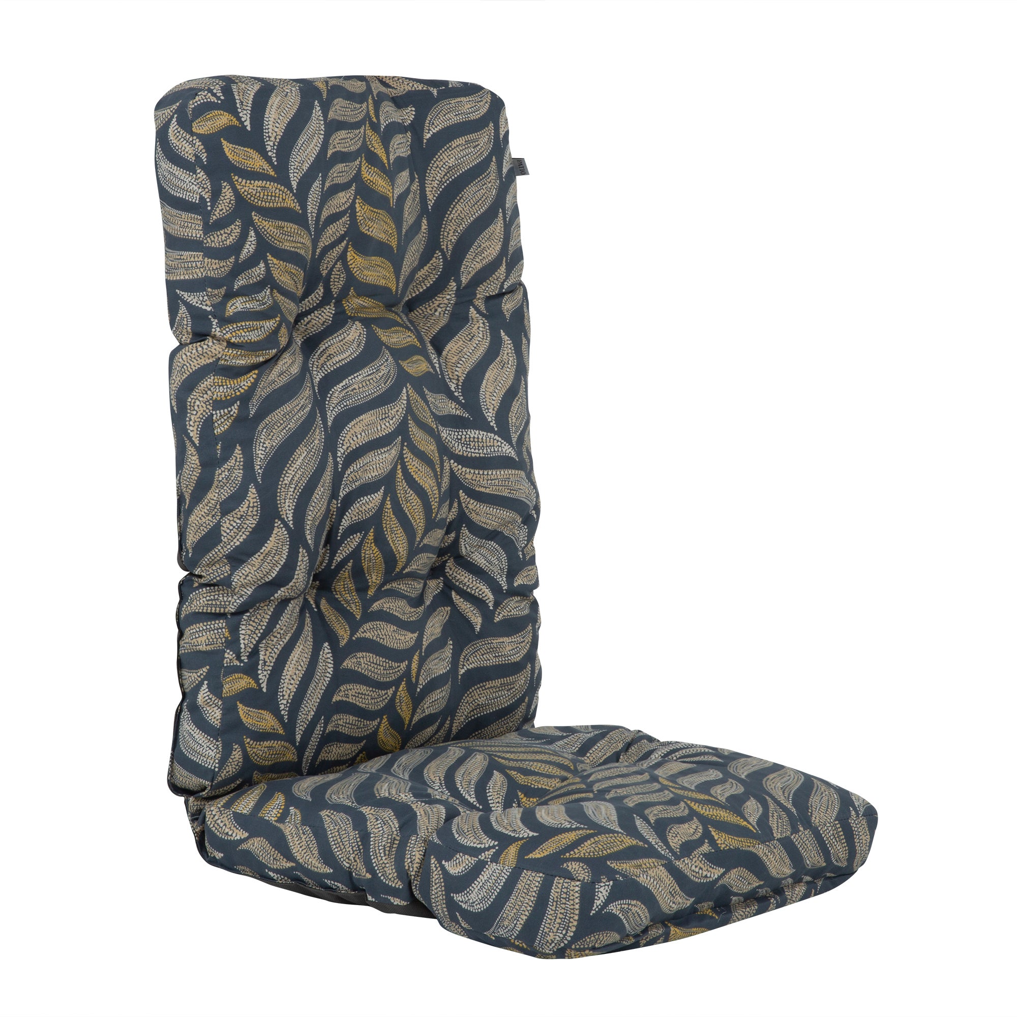 Poduszka na fotel ogrodowy 124 x 48 cm Cordoba szary/żółty liście PATIO