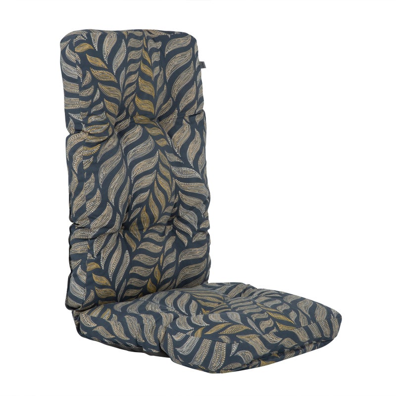 Poduszka na fotel ogrodowy 124 x 48 cm Cordoba szary/żółty liście PATIO