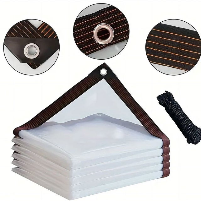 Bâches Transparentes Imperméables Avec Zip Pour Pergola - 1.5x2m, PVC 0.5mm, Protection Contre Vent Et Pluie - Pour Terrasse, Tonnelle, Camping