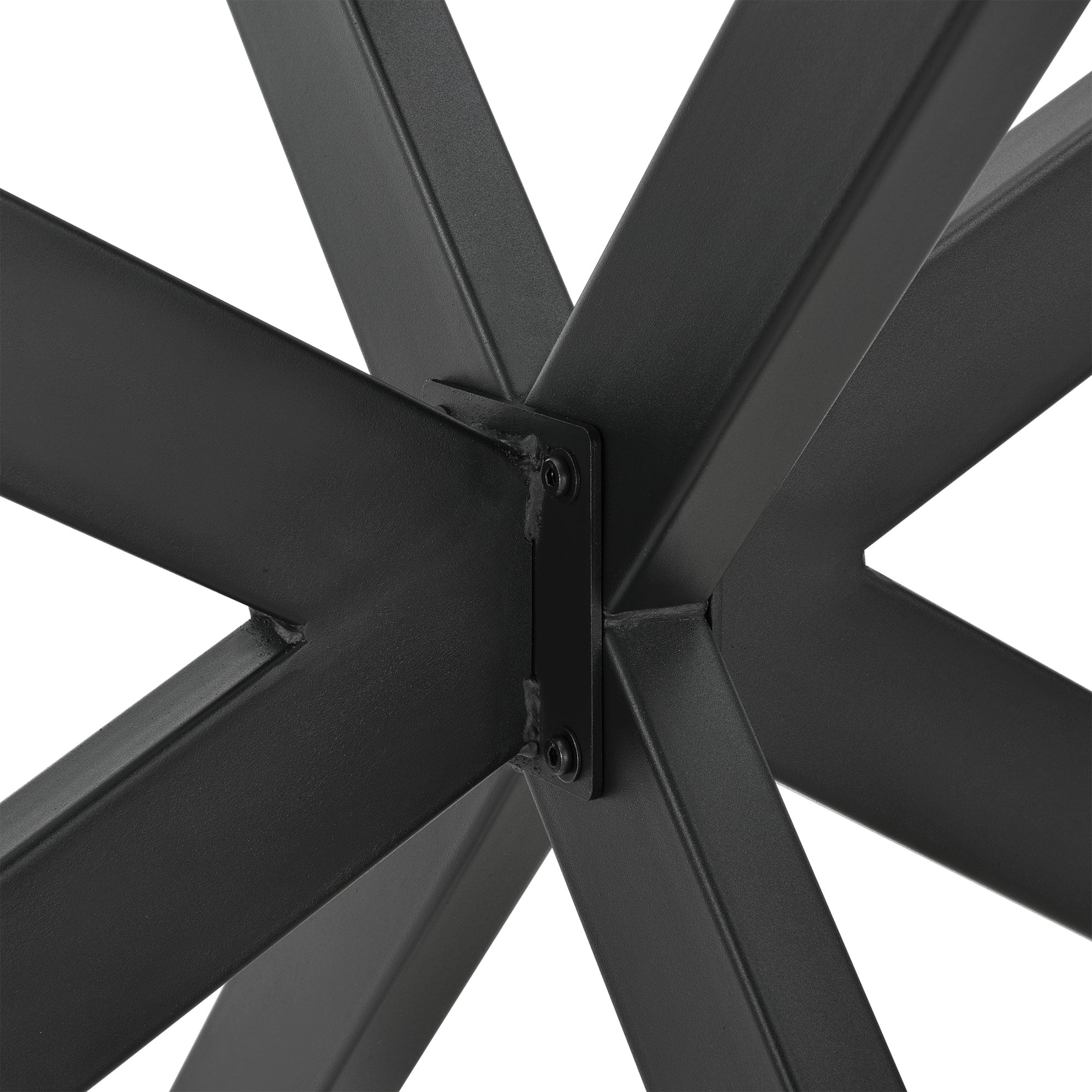 Pied de table Oberau acier fer 85 x 85 x 71 cm noir mat [en.casa] - 5