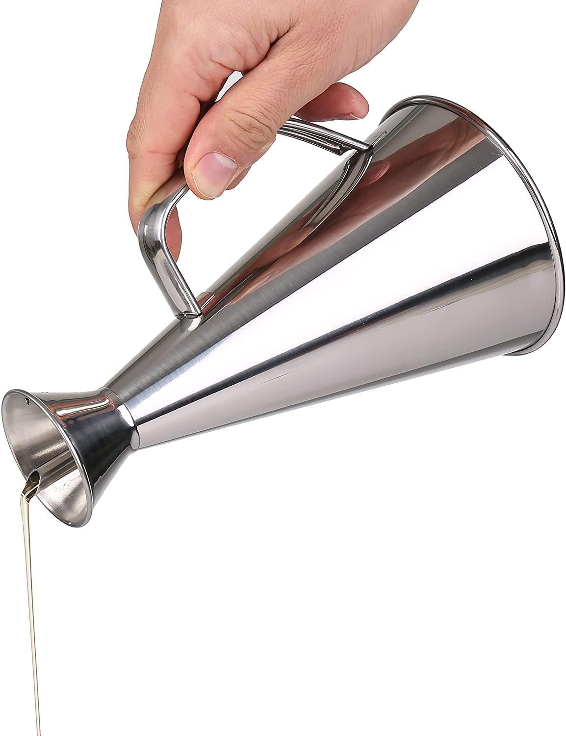 Bouteille D'huile D'olive En Verre 1 Litre Avec Bec Verseur - Couvercle En Acier Inoxydable - Support Antidérapant