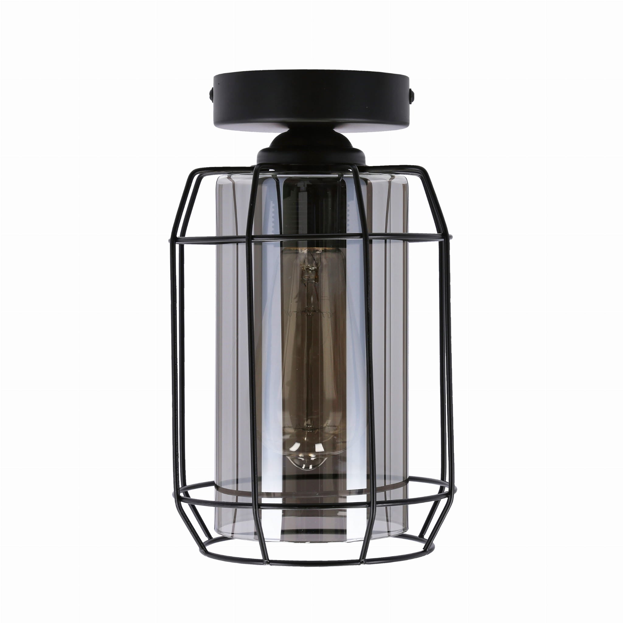 Lampa sufitowa Jonera czarna-dymiona 1xE27x40W wym: 23 x 15 x 15 cm metal Candellux