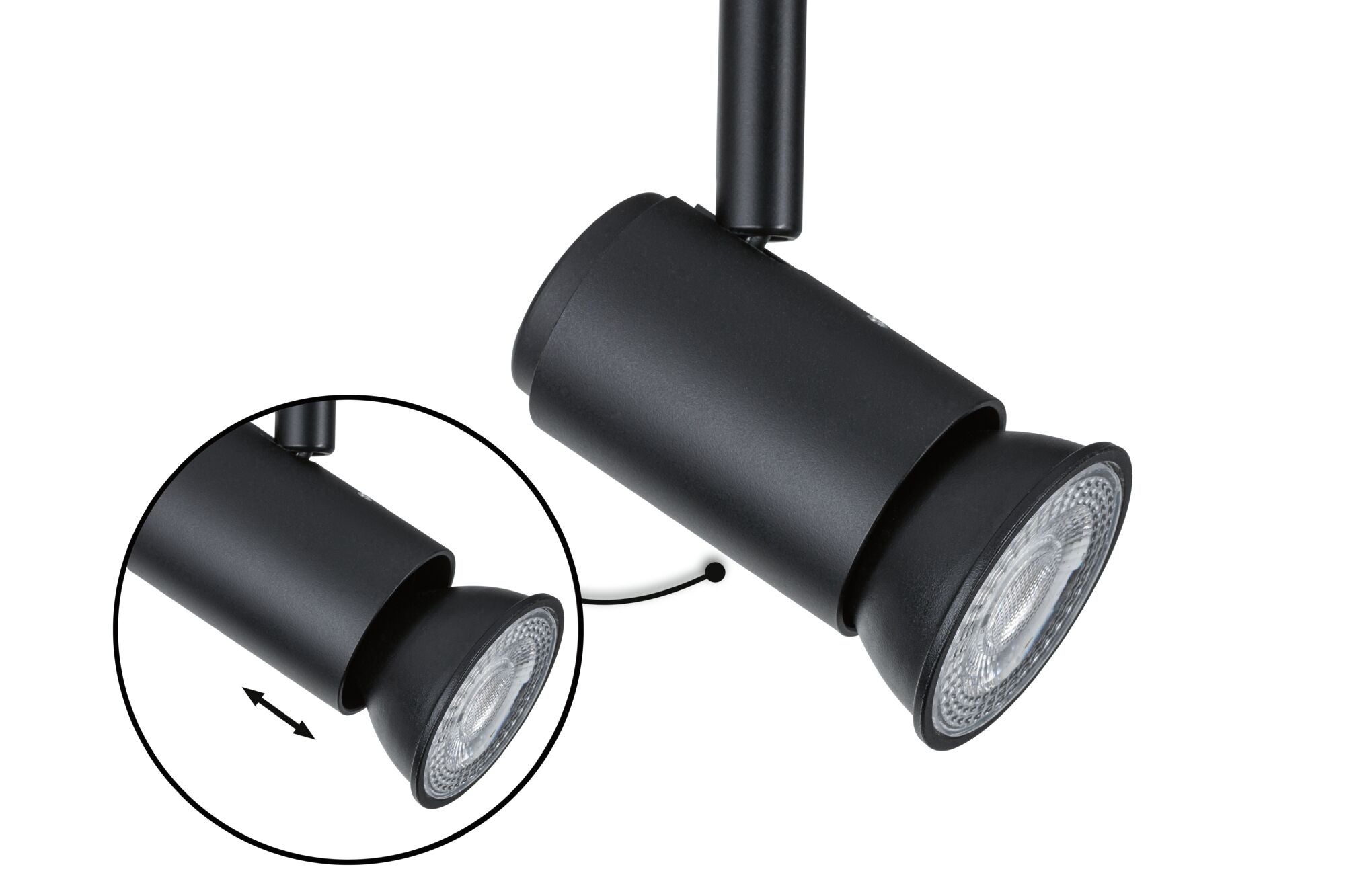 URail Spot sur rail Runa Spot individuel GU10 max. 10W gradable 230V Noir mat - 9