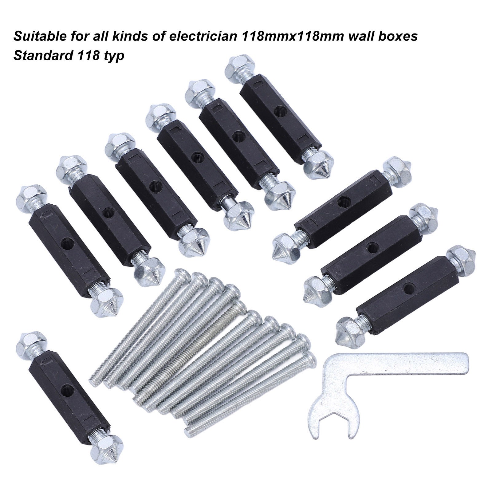 Cassetta di riparazione dispositivo scatola elettrica a parete vite strumento 118 per tipo interruttore luce presa giunzione isolamento supporto asta - 4