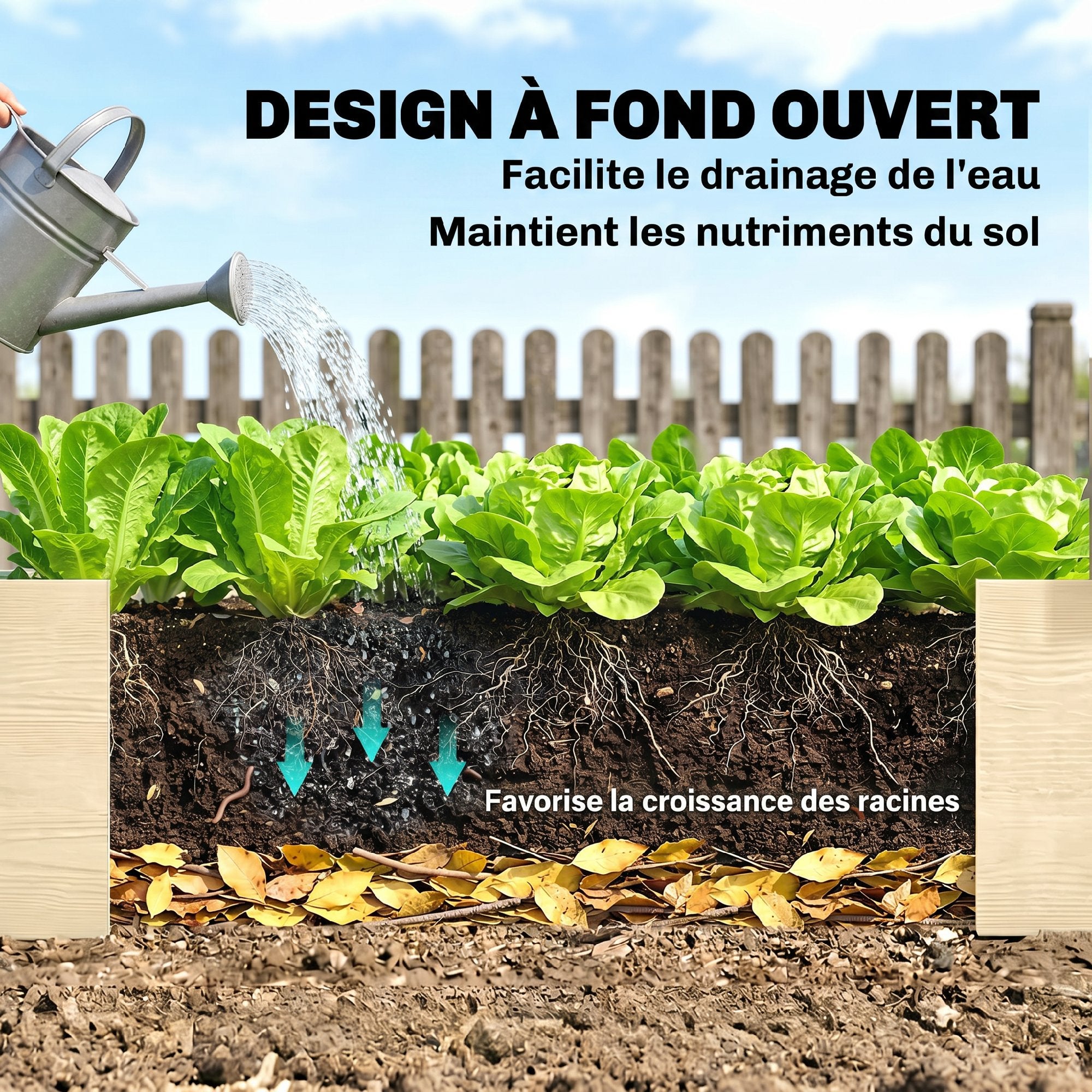 Potager de Jardin Bois de pin Outsunny - 5