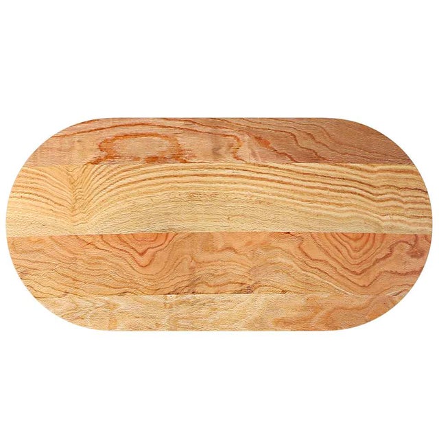 Plateau de table ovale en bois de chêne massif 120x60x4 cm- COMFORTXL