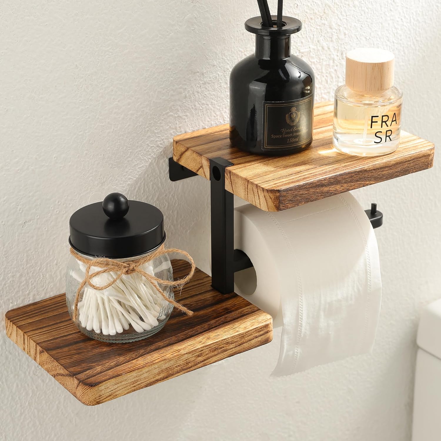 Range Papier Wc Boite Rangement Papier Toilette,Panier à Papier Hygiénique, Rangement De Papier Toilette En Bambou Avec Couvercle,Porte Rouleau WC,Organisateur D'Accessoires De Salle De Bains,Beige Organisateur Toilette