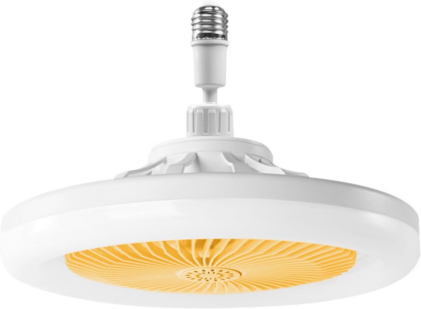 Wentylator sufitowy z oświetleniem, wentylator sufitowy z pilotem, E27, ściemnialne światło LED, (żółty)