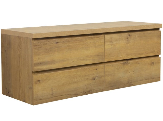 Meuble de salle de bain Angela 140cm - chene – Armoire de rangement