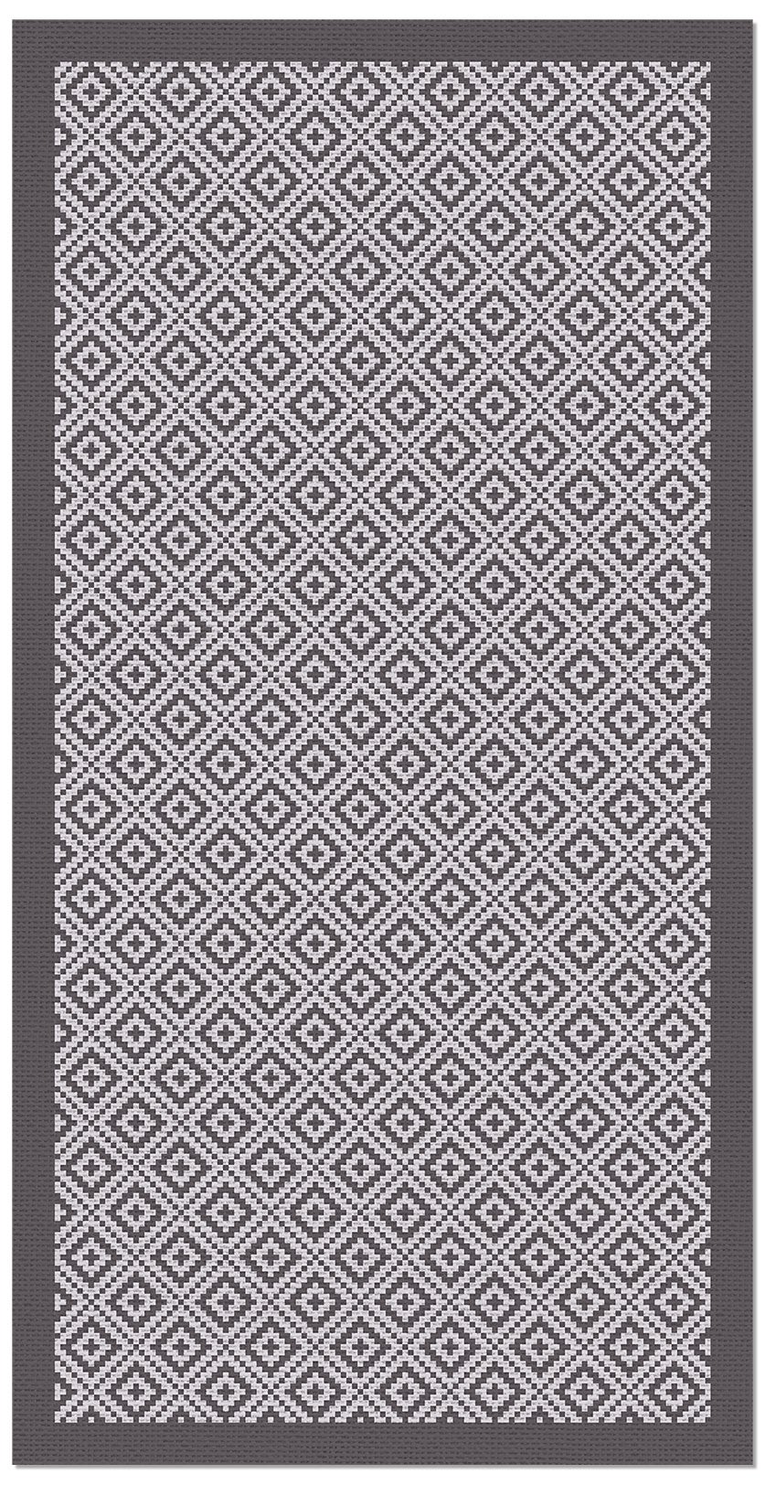 Panorama Tapis Vinyle - Modèle Carreaux Ciments Cuisine Gris 160x230 cm