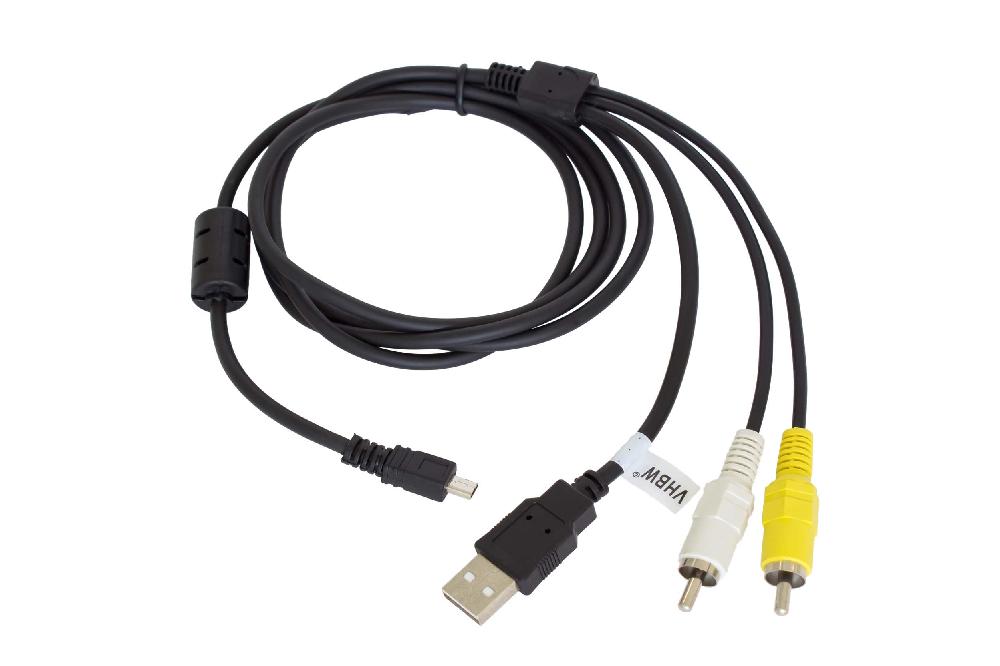 Vhbw Cavo Audio-Video AV Con USB Per Fotocamera Panasonic Lumix DMC-G10, G2, G3, GF1 - Collegamento A TV O PC, Lunghezza 120 Cm - 3