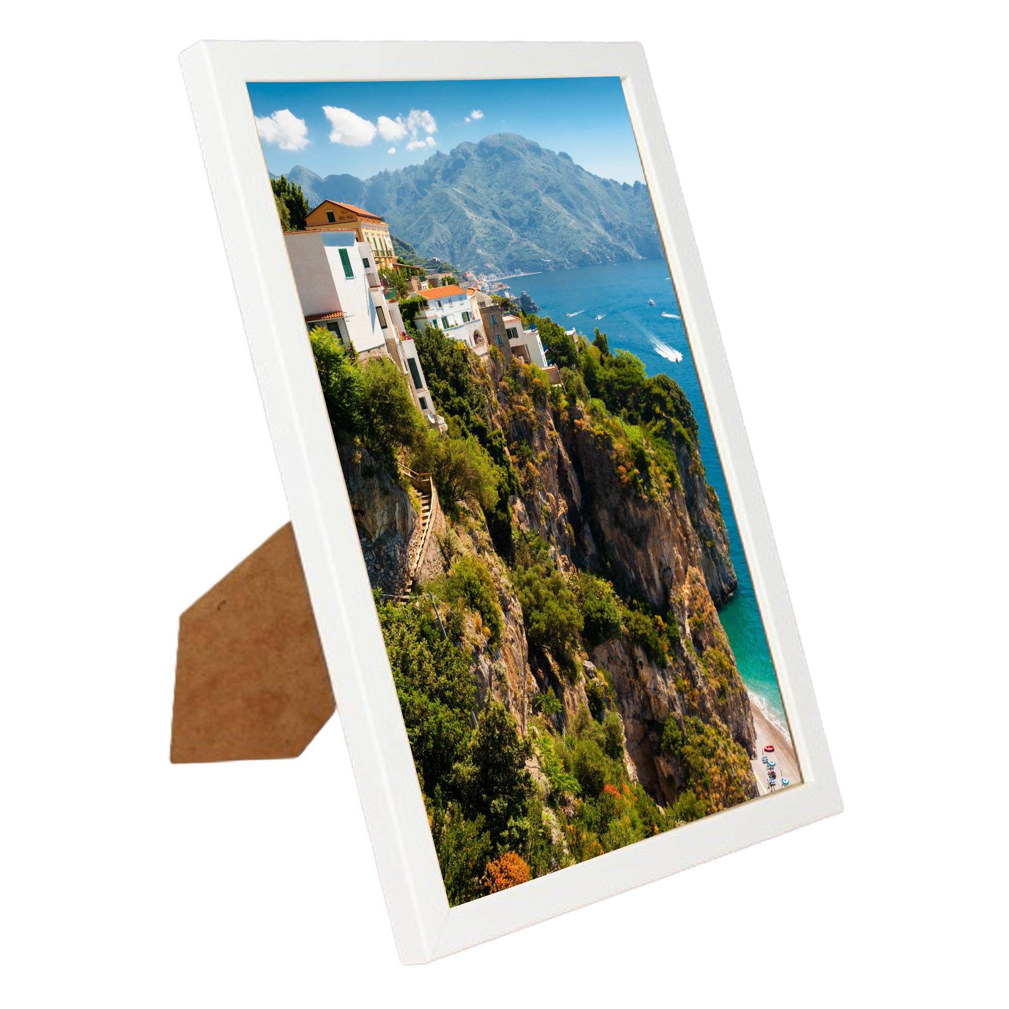 BD ART Cadre Photo 21 X 30 Cm, Format A4, Blanc, Avec Plexiglas En Bois Mdf A Accrocher Au Mur Ou A Poser Sur Un Placard 92771959