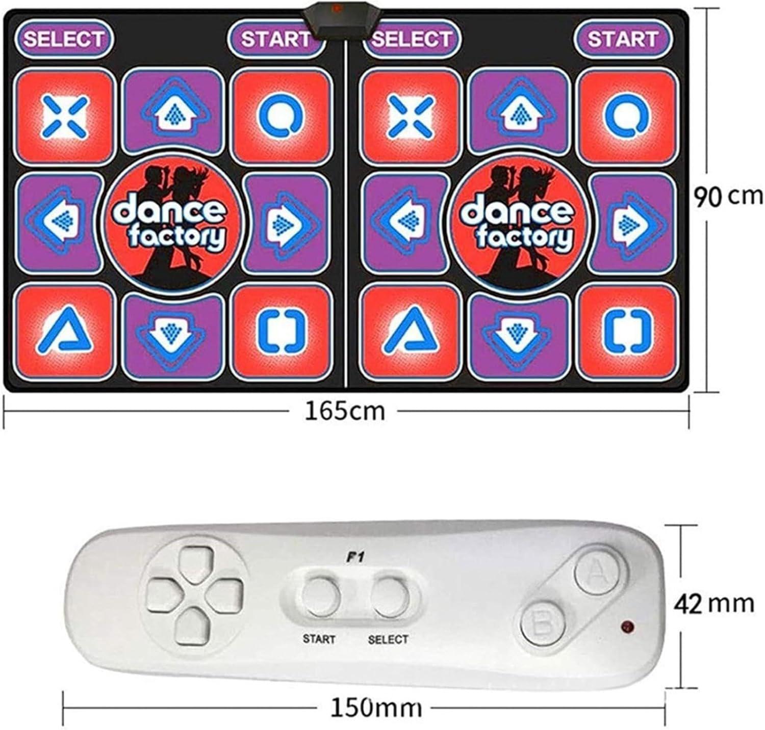 Tappetino da ballo per la televisione, tappetino da ballo musicale per adulti e bambini, tappetino da ballo elettronico doppio con maniglia, tappetino - 5