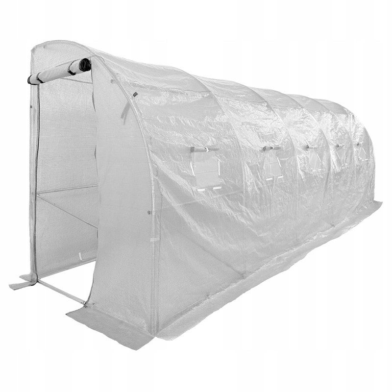 Tunel ogrodowy Przyścienny 4iQ Group 6x1,5m Biały 25mm Folia UV