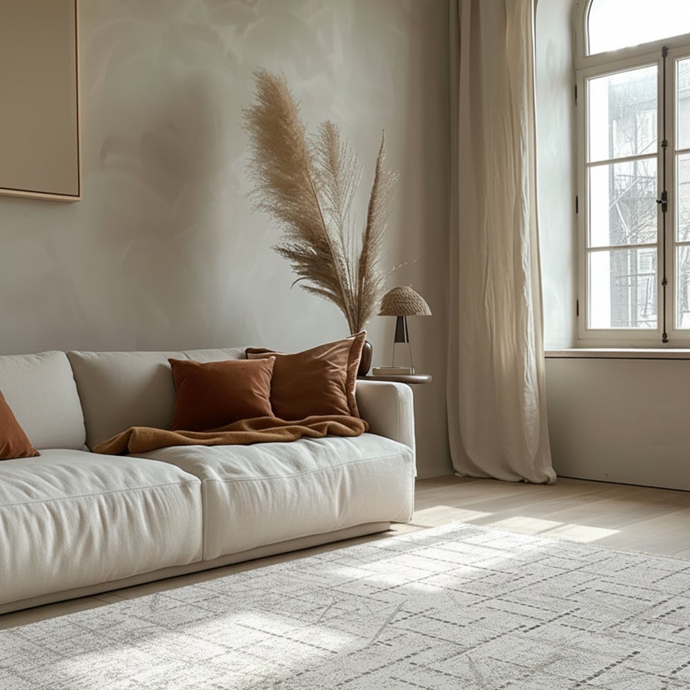 Alfombra moderna, geométrica Bari Nodo Beige Mazovia 200x290cm - beige ...