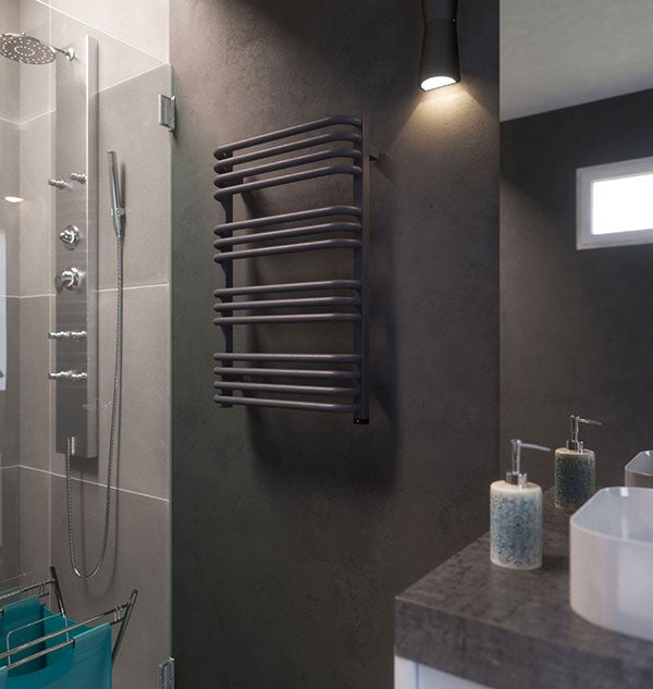 Sèche-serviette électrique gris - (HxL) 1580x600 mm - 1000 ( Watts) - 1000 Watt - ALE1580-600E8DGR - 4