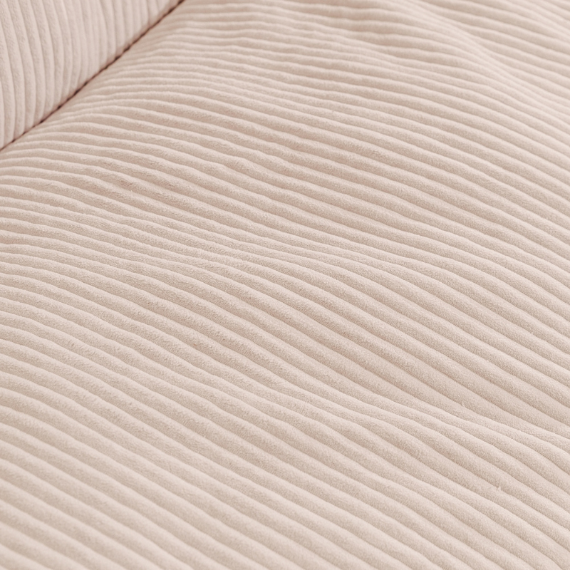 Pouf velours côtelé épais BANANAIR 100cm blanc - 5