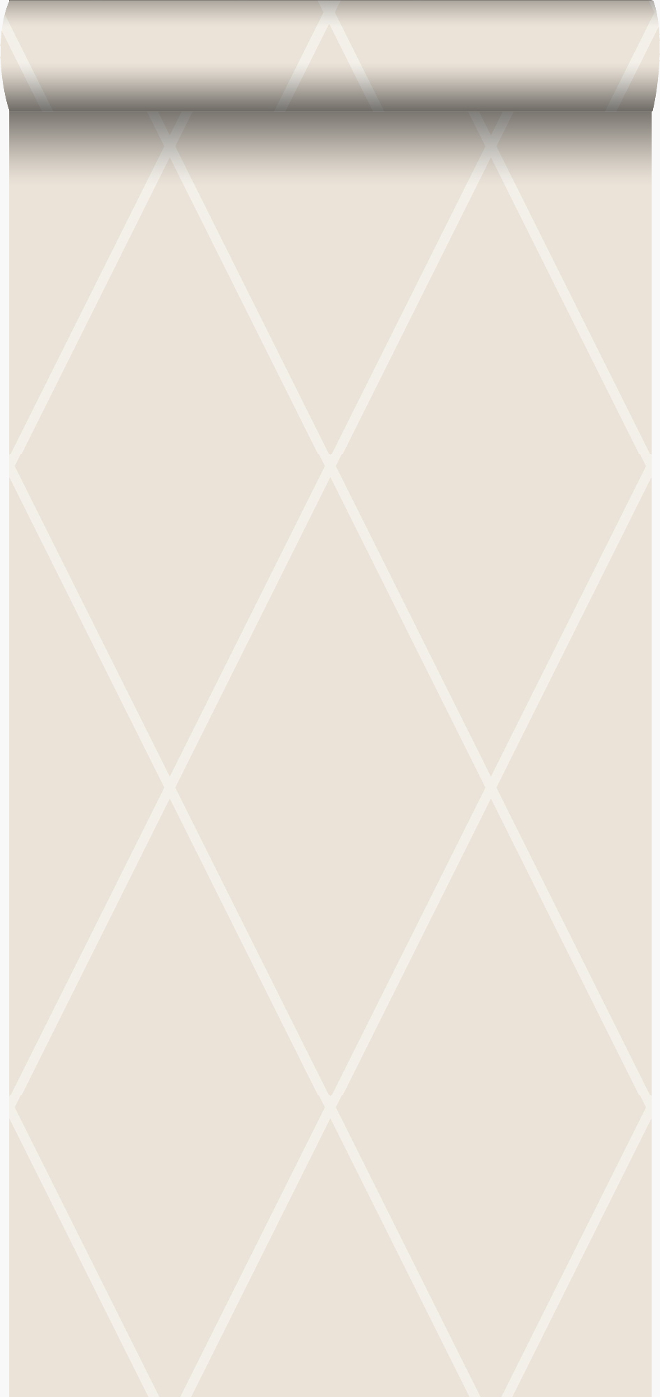 Papel pintado rombo beige - 53 cm x 10.05 m - origin wallcoverings