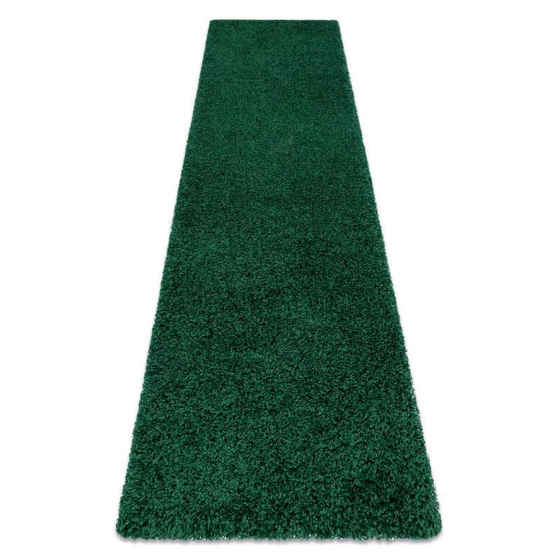 Dywan, Chodnik SOFFI shaggy 5cm butelkowa zieleń - do kuchni, przedpokoju, na korytarz 80x250 cm