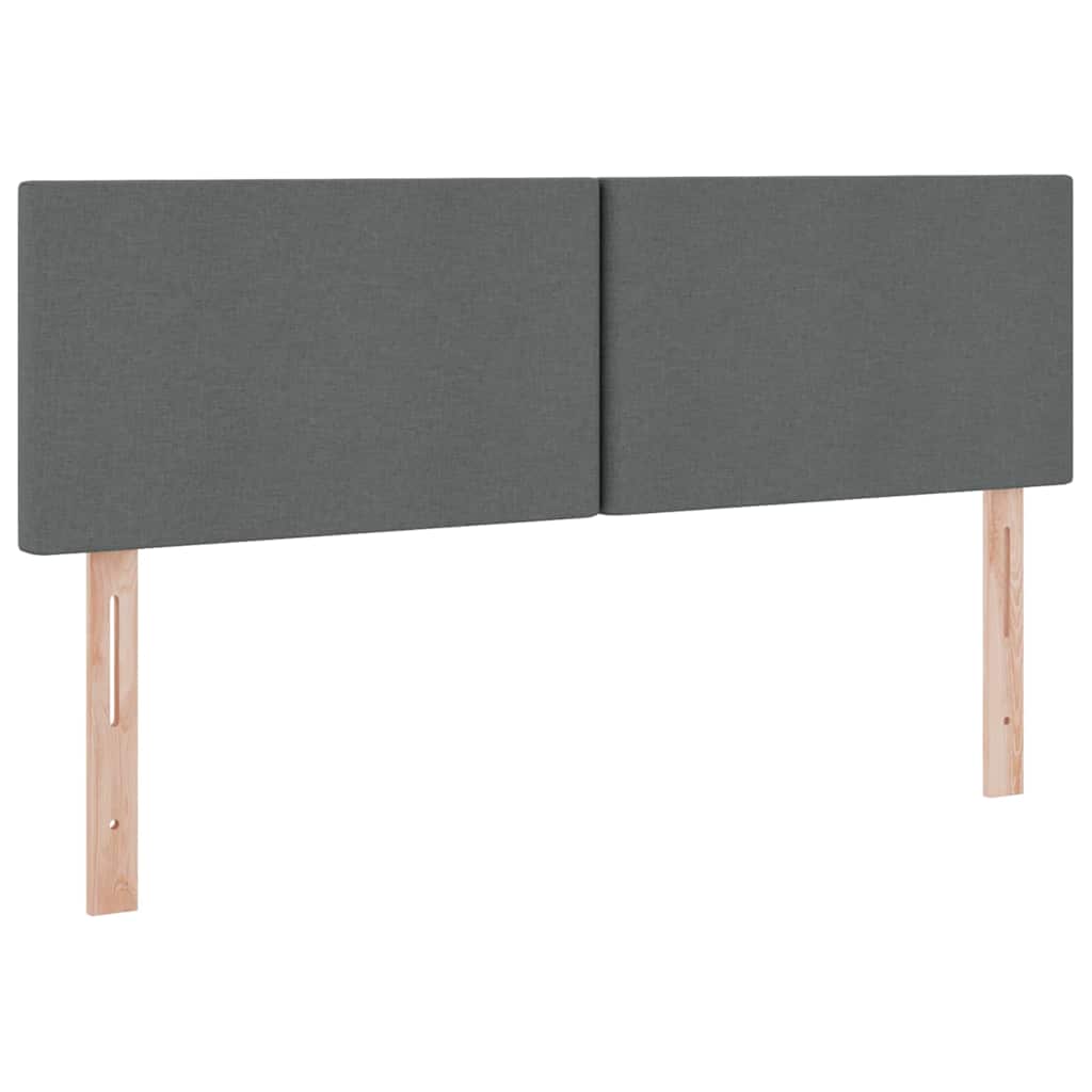 Lit avec rangement et matelas gris foncé 140 x 200 cm velours - 9
