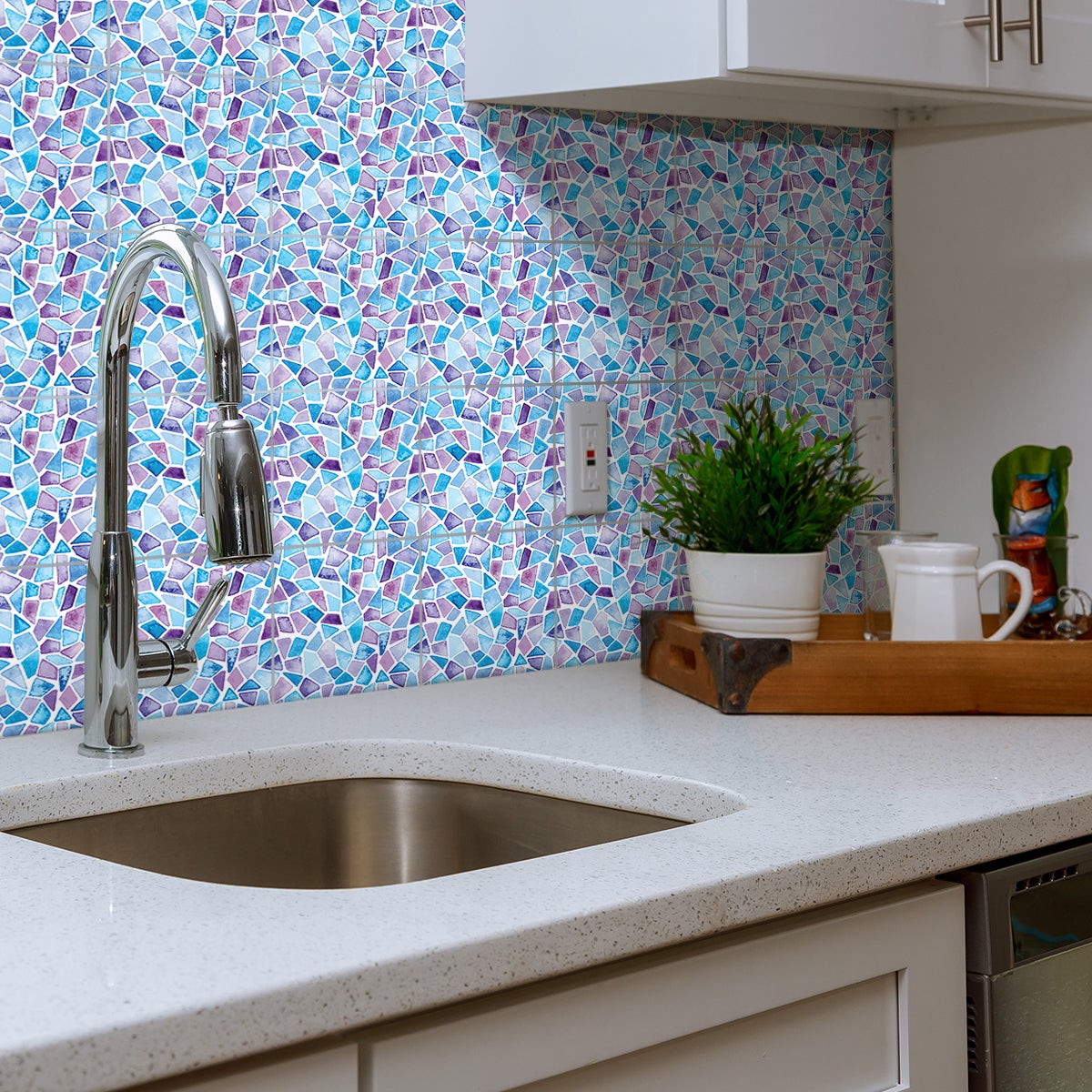 9 adesivi piastrelle terrazzo uzziel - Sticker adesivo - adesivi murali - 9stickers10x10cm - 3