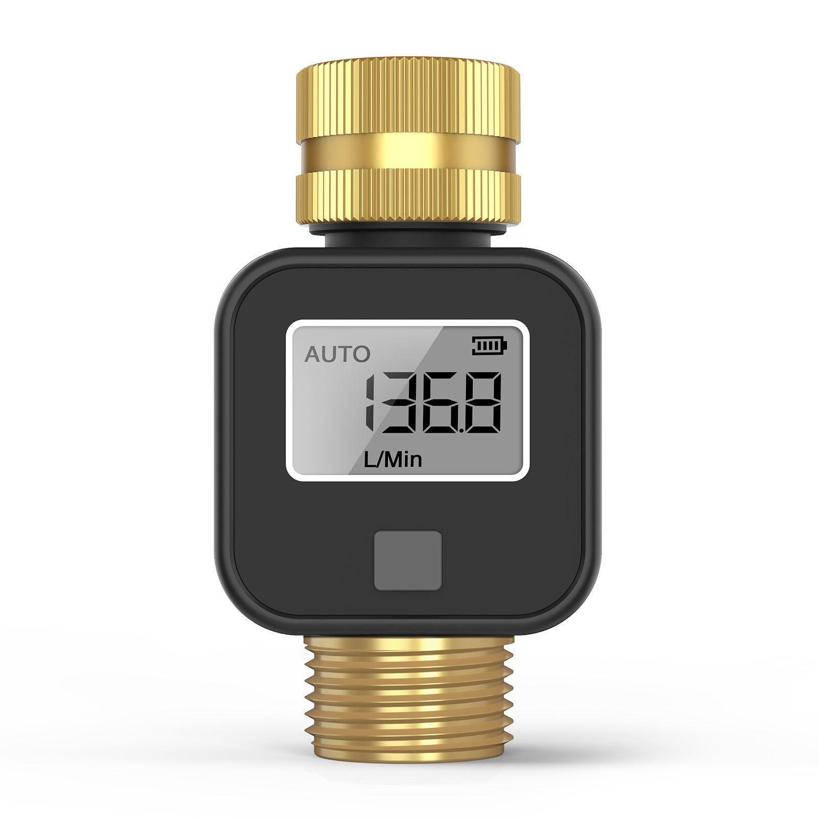 GIEX Débitmètre D'eau En Laiton – Mesure Précise Du Débit En Temps Réel – Convient Aux Tuyaux D'arrosage, Aux Systèmes D'irrigation, Aux Camping-cars Et Aux Pulvérisateurs De Jardin