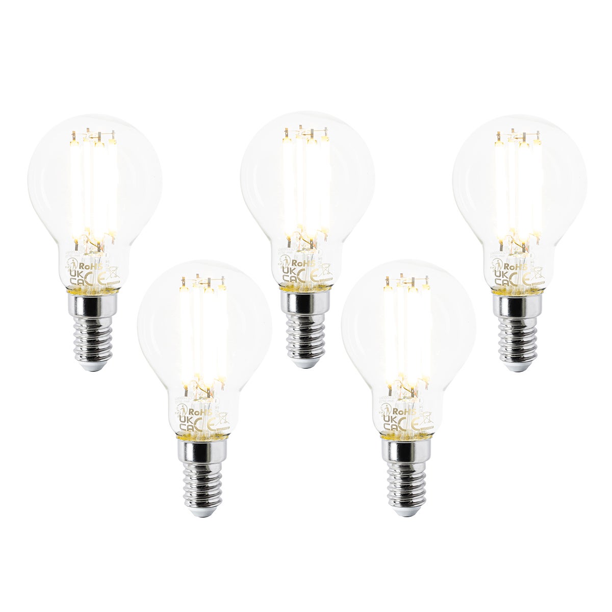 Lot De 10 Ampoules Goutte E14 15W - Blanc Chaud Mat - Variateur Compatible - Pour Lustre, Applique, Lampe De Chevet