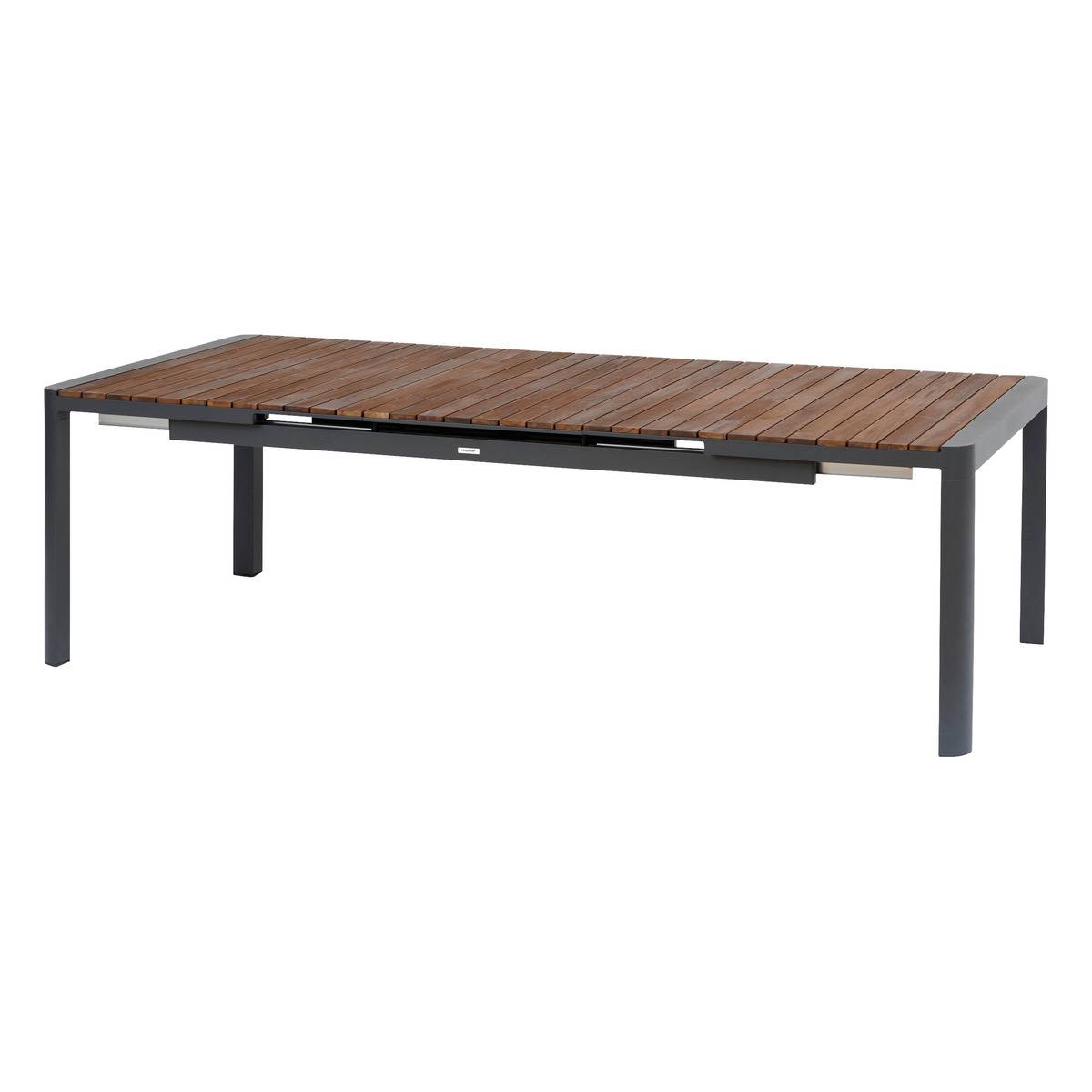 Table de jardin extensible rectangulaire en Aluminium Gris 12 places - 2