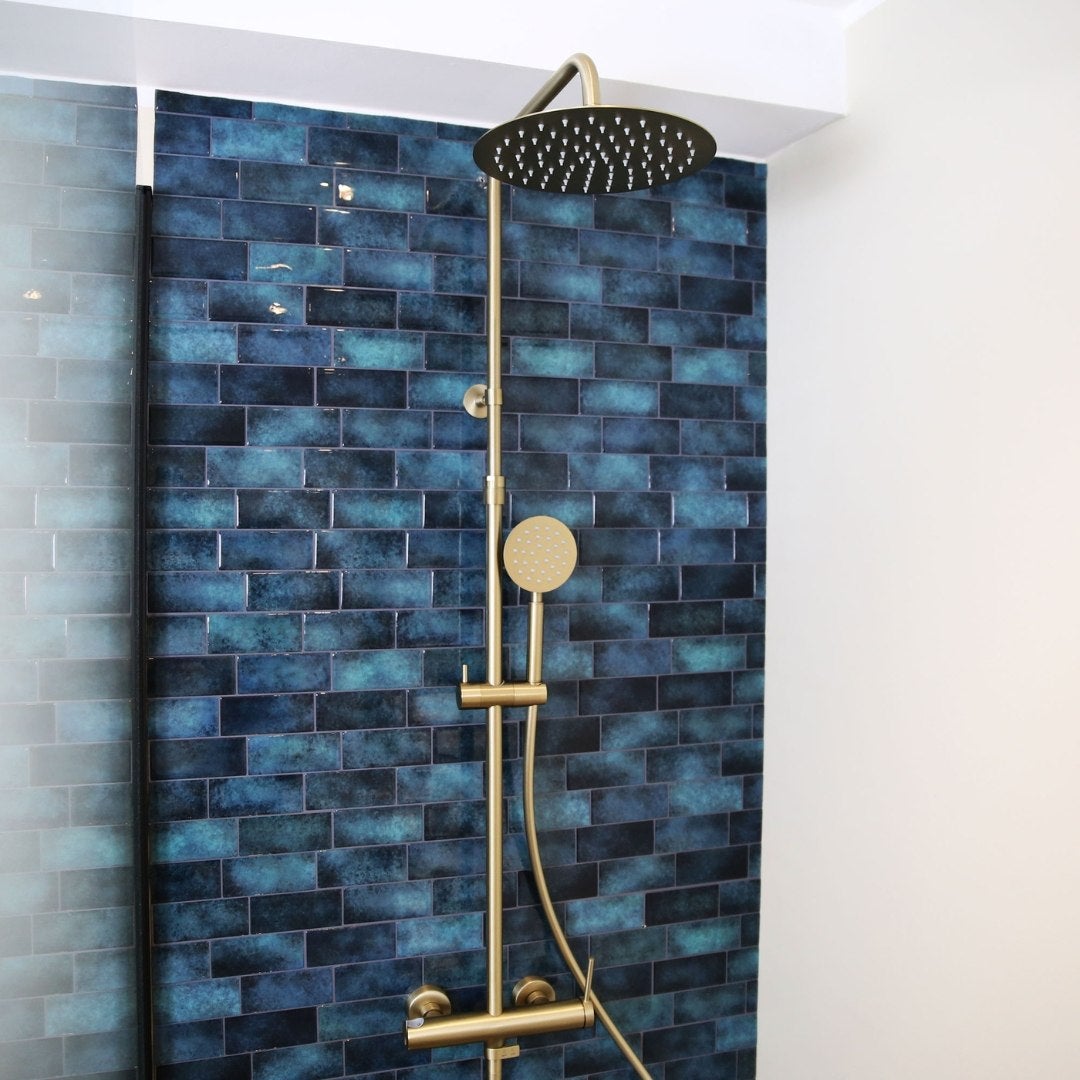 Lollipop II colonne de douche mécanique or brossé 250 - 2